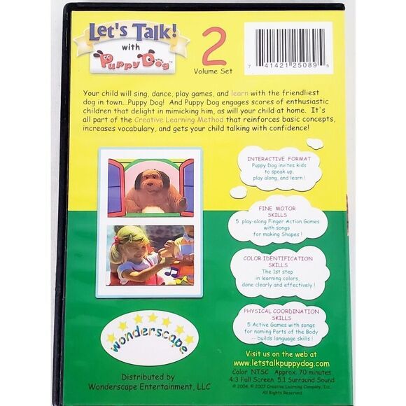 Let's talk to Puppy Dog Vol. 1 - All about Shapes, Colors [DVD] - Picture 3 of 3